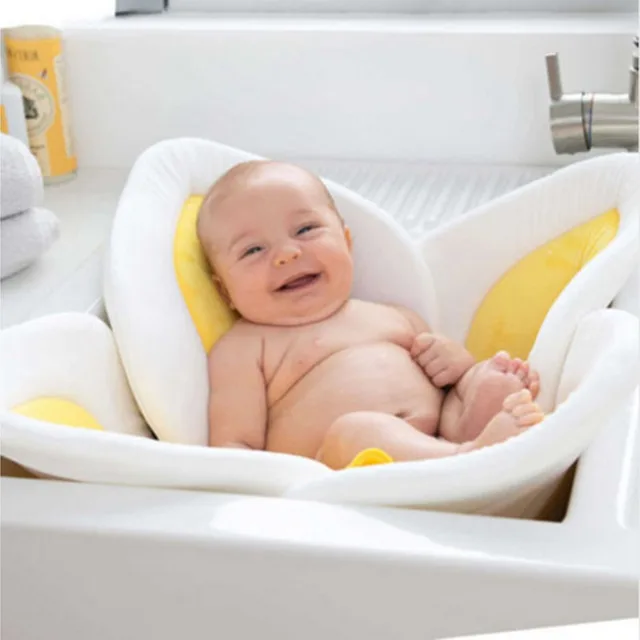 Baby Blooming Flower Bathtub Foldable Appease Bath Tub Infant Newborn