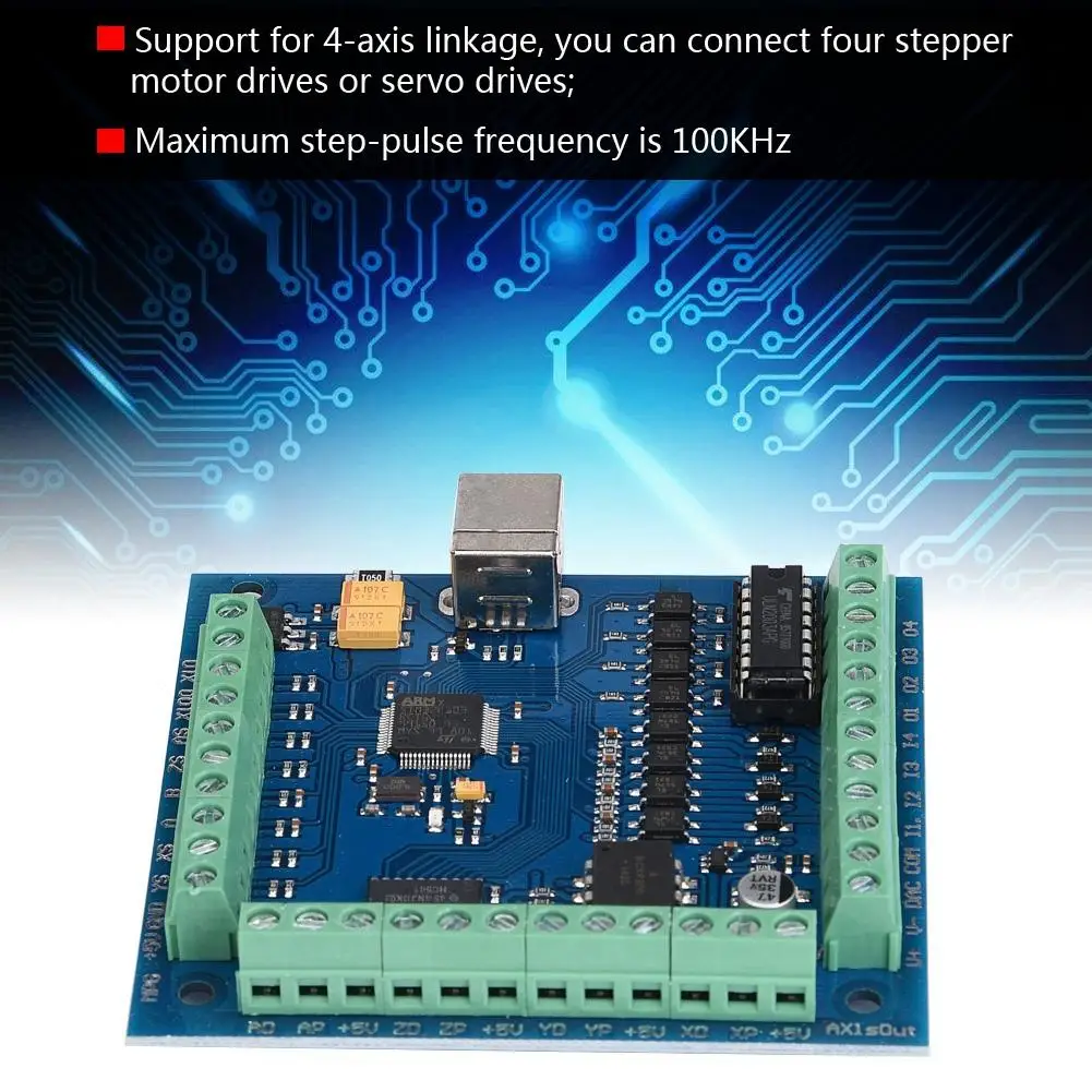 MACH3 Motion control Card USB 4 Axle 100KHz USB CNC Motion control ler Card Board Новинка