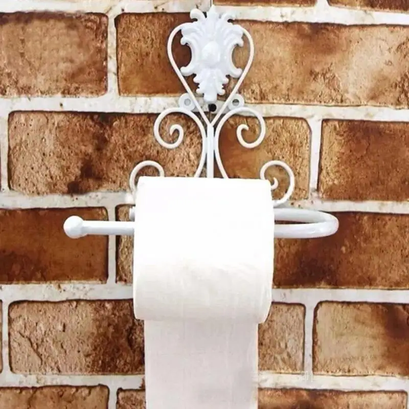 Железный держатель для туалетной бумаги настенный держатель для ванной комнаты держатель для туалетной бумаги 1 шт. винтажный черный белый бронзовый держатель для бумаги