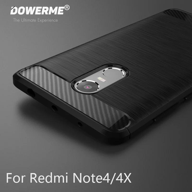 

New Arrival Black/Blue/Grey Soft TPU Cover Wire Drawing Business Case Protective Shell For Xiaomi Redmi Note 4 5.5