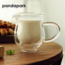 Pandapark Современная креативная 230 мл креативная кружка с двойными стенками LMilk светлая стеклянная кружка HGB стакан коровьего молока идея подарки OP-009