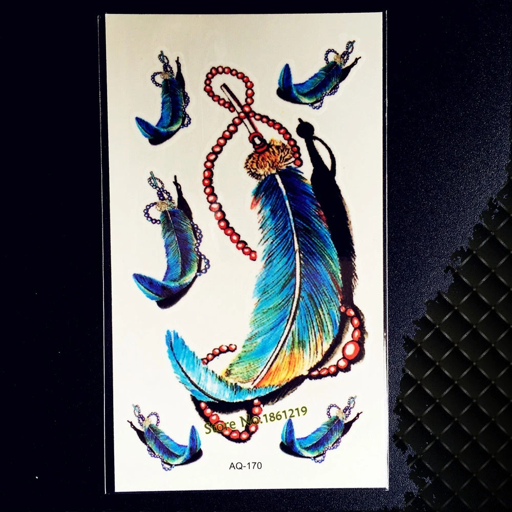 Nouveau Design Stylo Plume Encre Bleue Tatouage Hommes