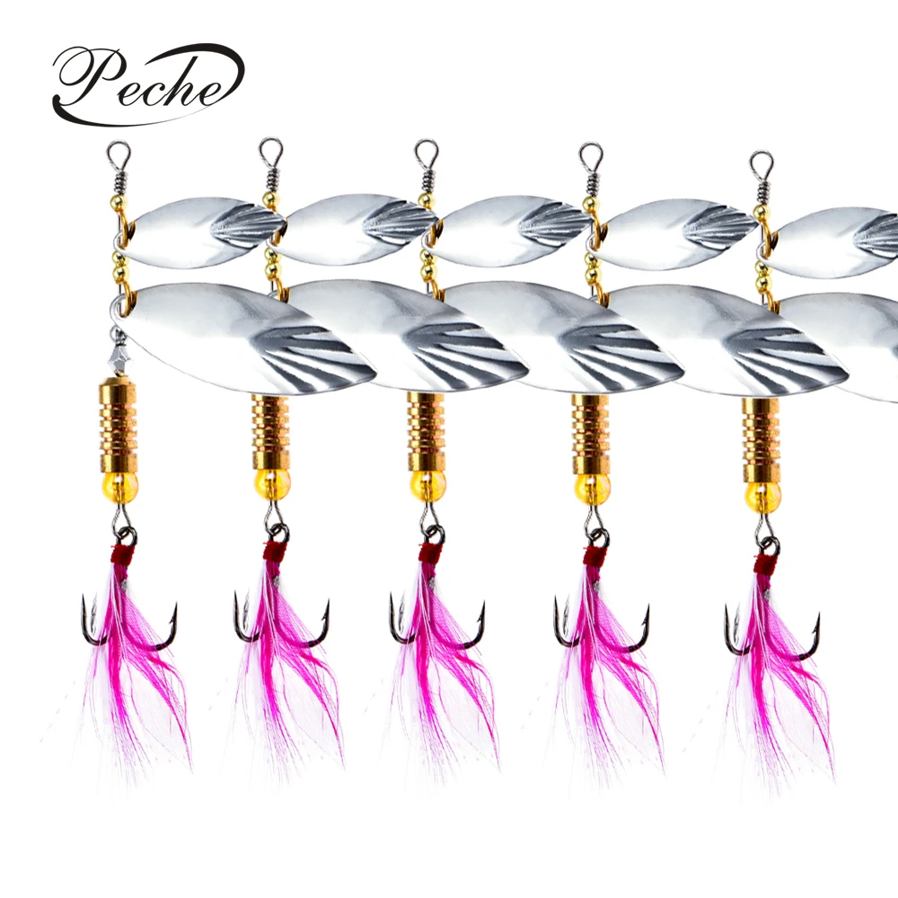 

Peche Spinner Fishing Lures Sequin Trout Spoon Wobblers For Fly Fishing CrankBaits Jig Shads Shone Baits With Feather Hook Pesca