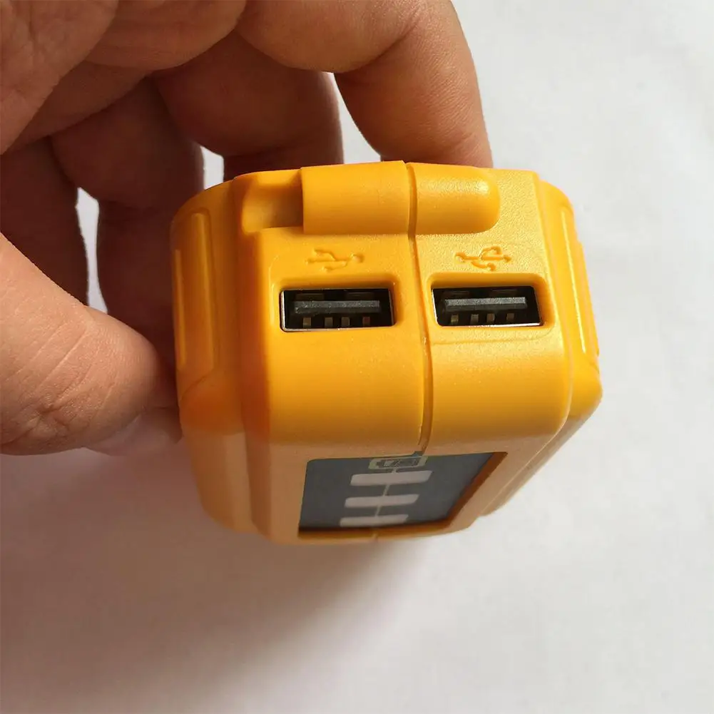 USB конвертер зарядное устройство для DEWALT 14,4 в 18 в 20 в литий-ионный аккумулятор конвертер DCB090 USB зарядное устройство адаптер