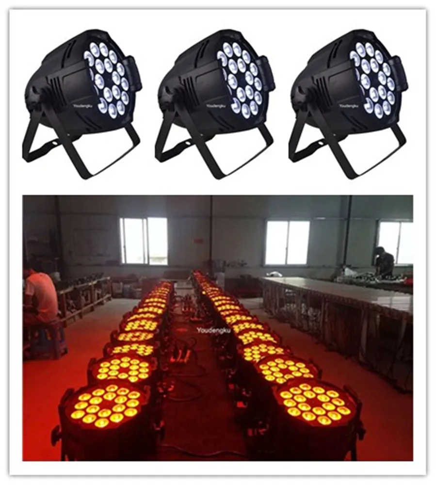cheap dj lighting led par 18x15w led stage par can dmx512 5in1 rgbwa