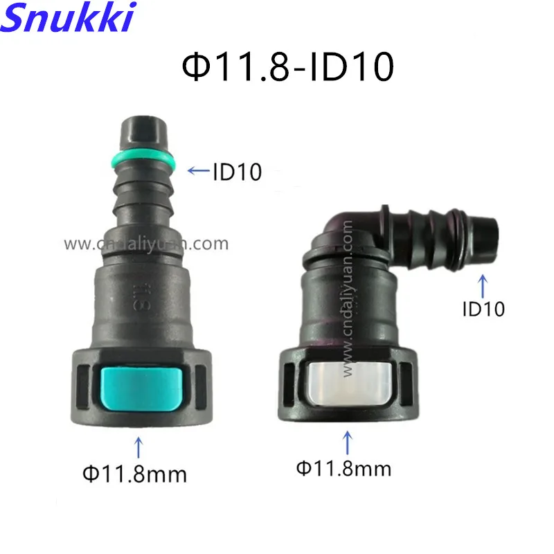 11.8mm ID10 180 degree SAE 10 plastic auto fuel line quick connector