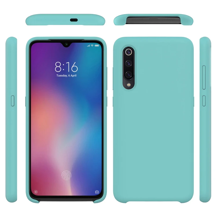 Чехол для Xiaomi Redmi Mi 6, 8, 9, 6A, 5A, 5, S2, Note 4, 4X, жидкий силиконовый чехол для телефона, Официальный резиновый мягкий на ощупь защитный чехол - Цвет: Glacier blue