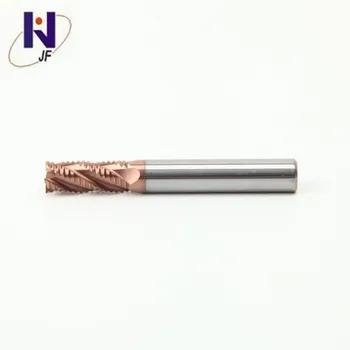 

D6x15x50x4T HRC55 TiXCo Coated Solid Carbide 4 Flute Roughing End Mill