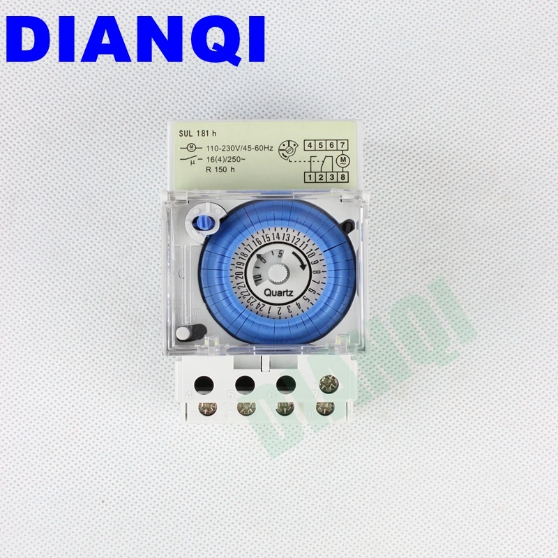 DIANQI AC 220V 16A 24 hours Analog Mechanical Time Switches Manual /Auto Control SUL181H timer