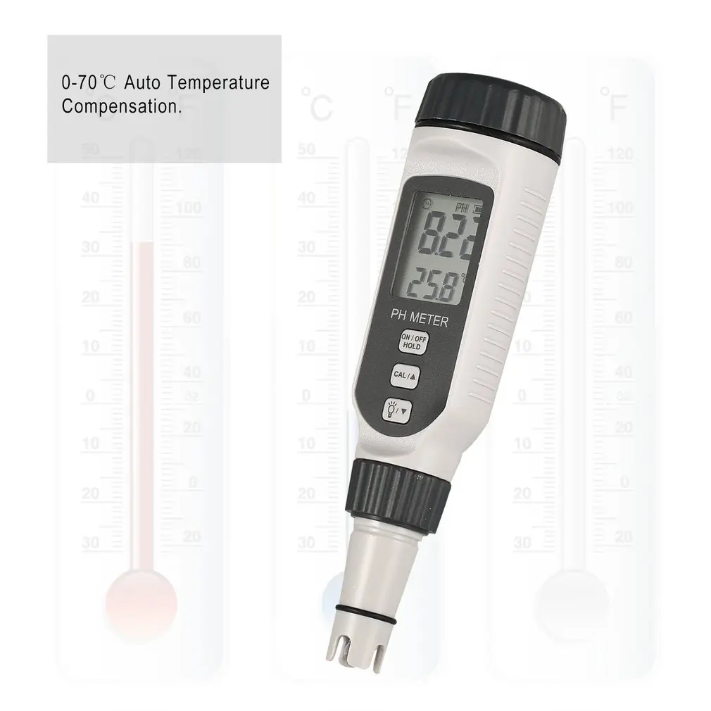 PH818 ЖК-цифровой рН-метр 0,00-14.00PH ручка тестер температуры аквариум бассейн контроль качества воды термометр