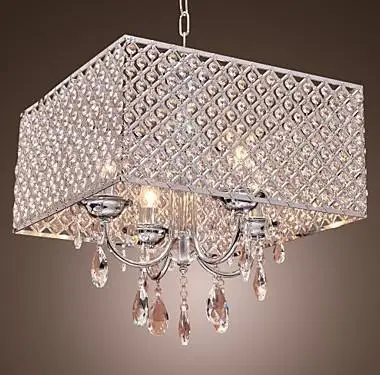 Dinning Room Unique Design 4 Lights Pendant Lamp In Square Shade Dinning Room Unique Design 4 Lights Pendant Lamp In Square Shade 110v 220v