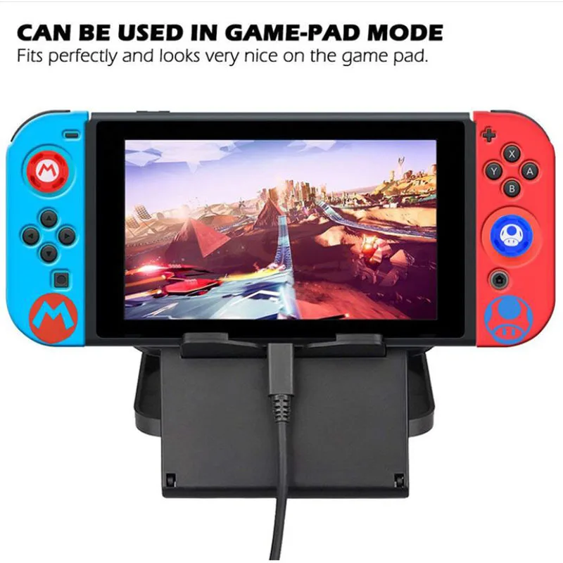 Силиконовый защитный чехол JoyCon для геймпада+ накладки для джойстика, колпачки для джойстика, крышка для контроллера Mario NAND Switch NS Joy-Con