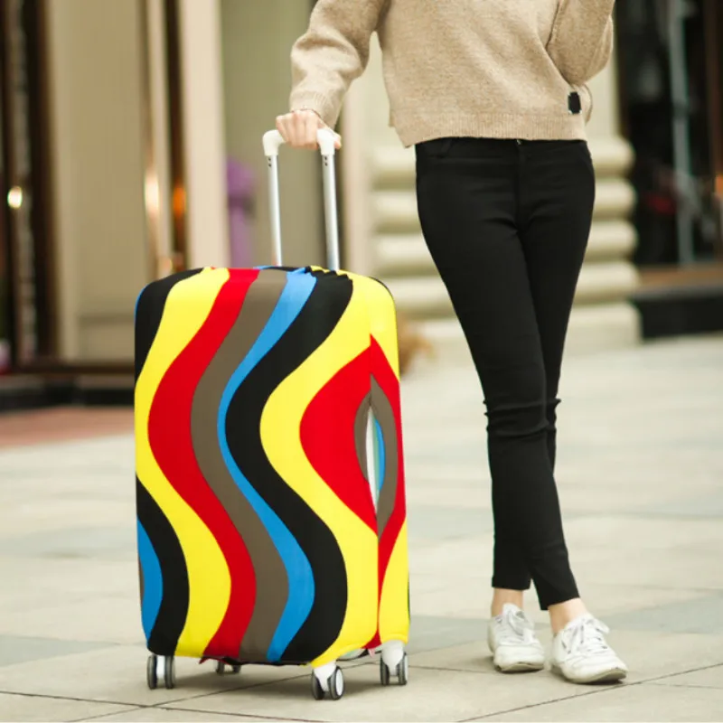 Эластичный Защитный чехол для багажа, модный мужской женский чемодан на колесиках, Дорожный Чехол для защиты от пыли