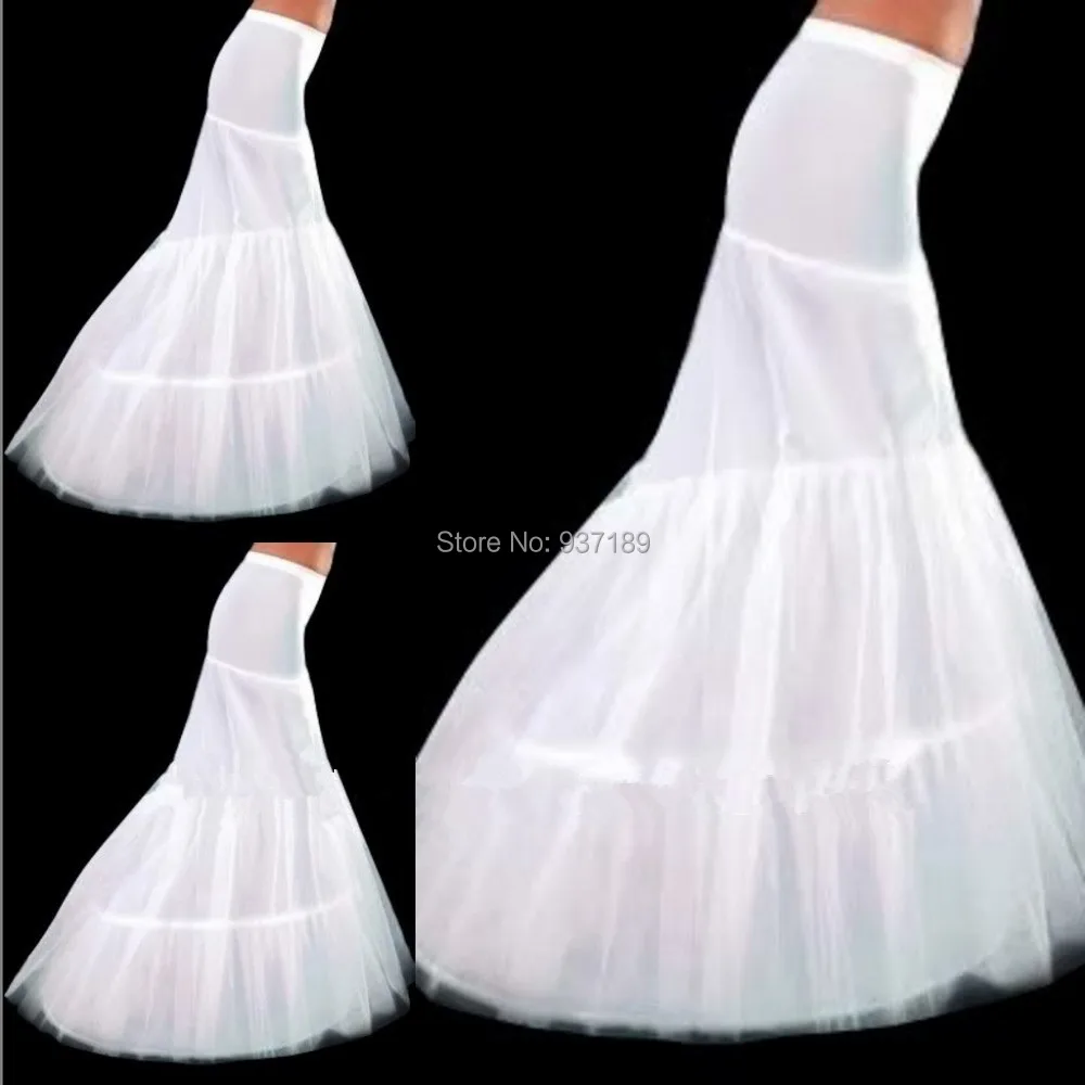 2018 New Hot Sale In Stock Petticoat 2 Hoops White Mermaid Wedding