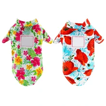 Летняя одежда для собак с милым принтом Гавайская одежда рубашки с рисунком собачки и котика пляжные Повседневное ПЭТ рубашка туристическая классные дышащие короткий рукав щенок блуза с принтом кошки