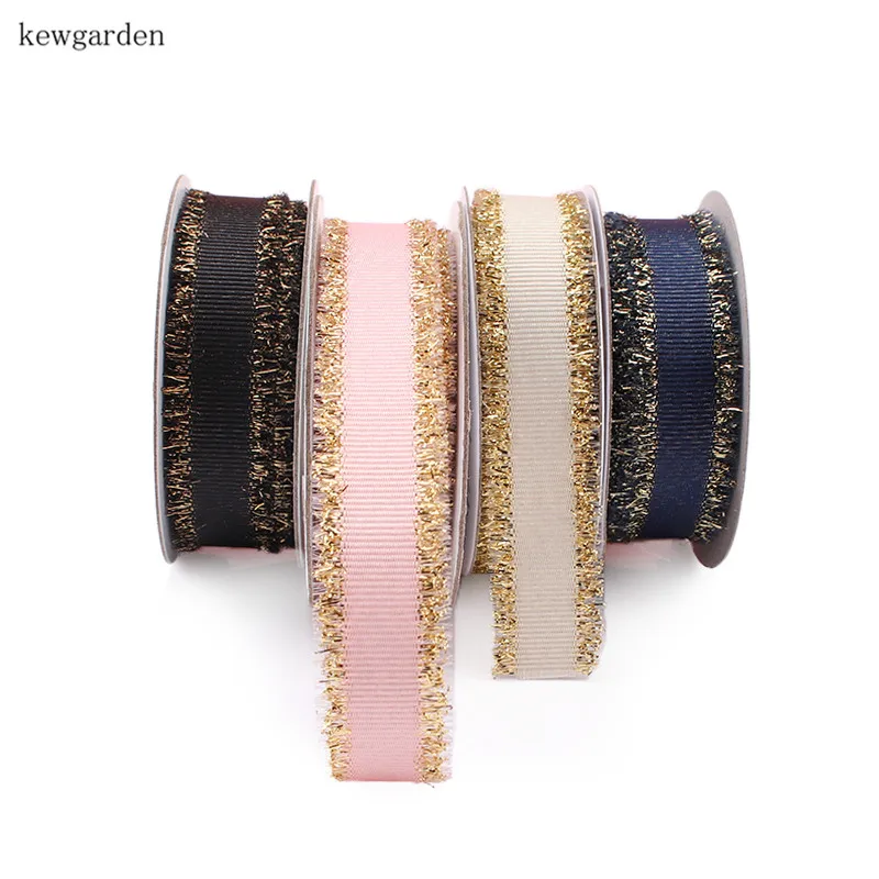 

Kewgarden Tassel Grosgrain Ribbons 16mm 5/8" Cake Packing Ribbon Handmade Tape DIY Bowknot Polyester Satin Ribbon Riband 5Meters