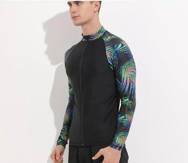 Buy Men's Long Sleeve Rash Guard For Swimming, Surfing