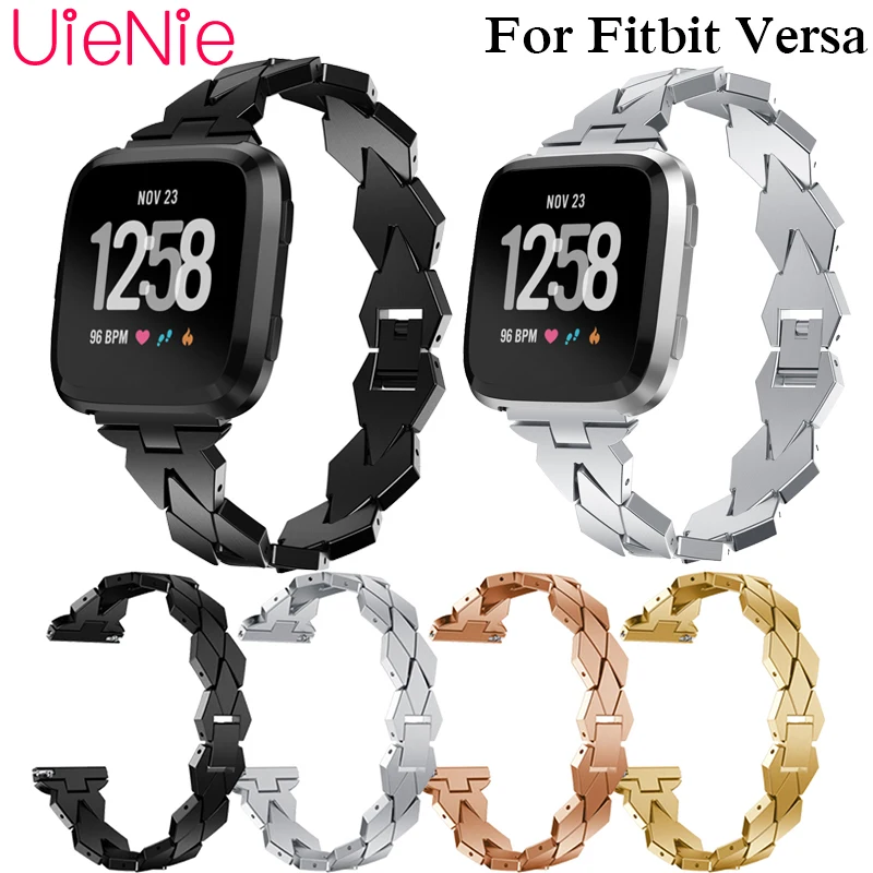 

Stainless steeel Watchband for Fitbit Versa Smart watch Link Strap Bracelet Links Watchband for Fitbit Versa band accessories