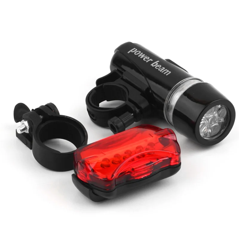 

Power Beam 5 Led Bicycle Front Head light+Tail Light Set Waterproof Road MTB Mountain Bike Rear Light Cycling Lamp Flashlight