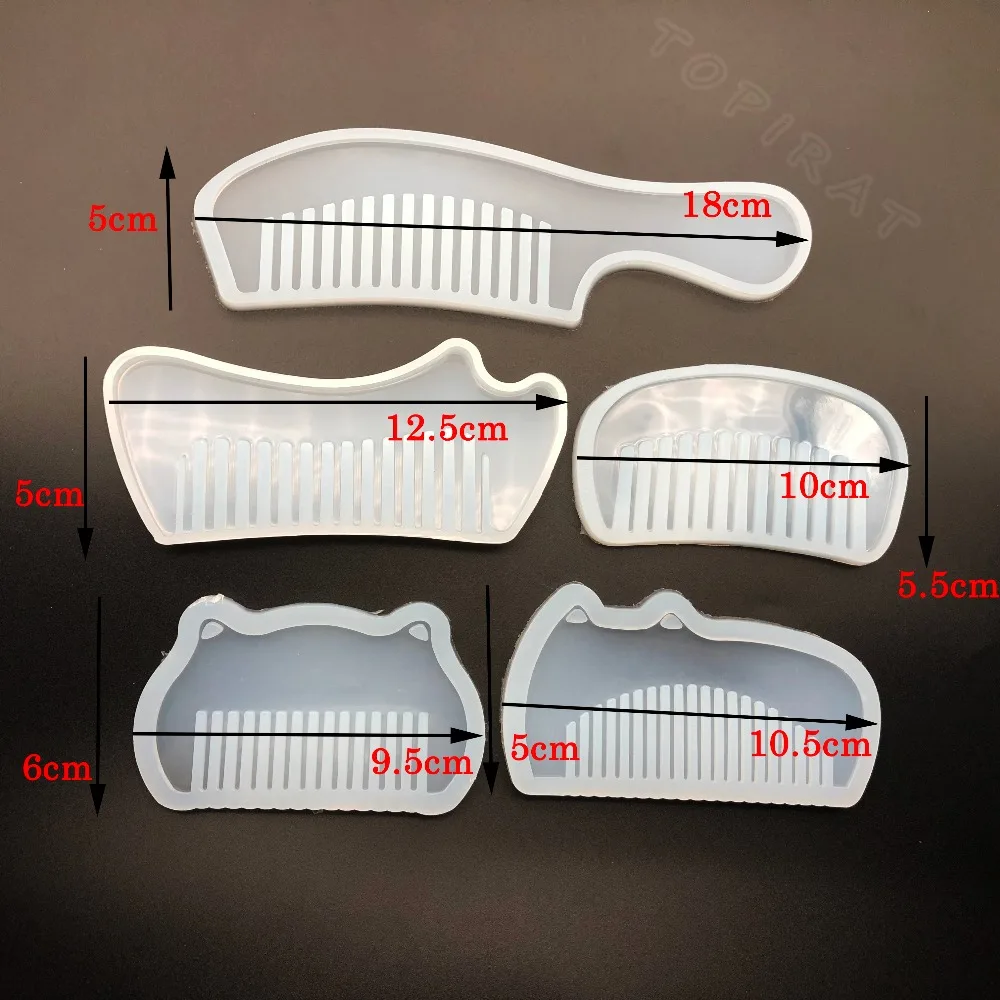1 шт., сделай сам, прозрачный УФ Силиконовый гребень, полимерная форма для эпоксидной смолы, ручной работы, ювелирные изделия, инструменты, полимерные формы для ювелирных изделий