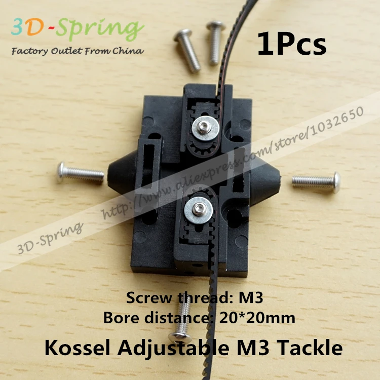 

Reprap Kossel Delta M3 Tackle Slide Slider Pulley High Strength Nylon 20*20mm Black Orange Silver for 6mm Width Timing Belt