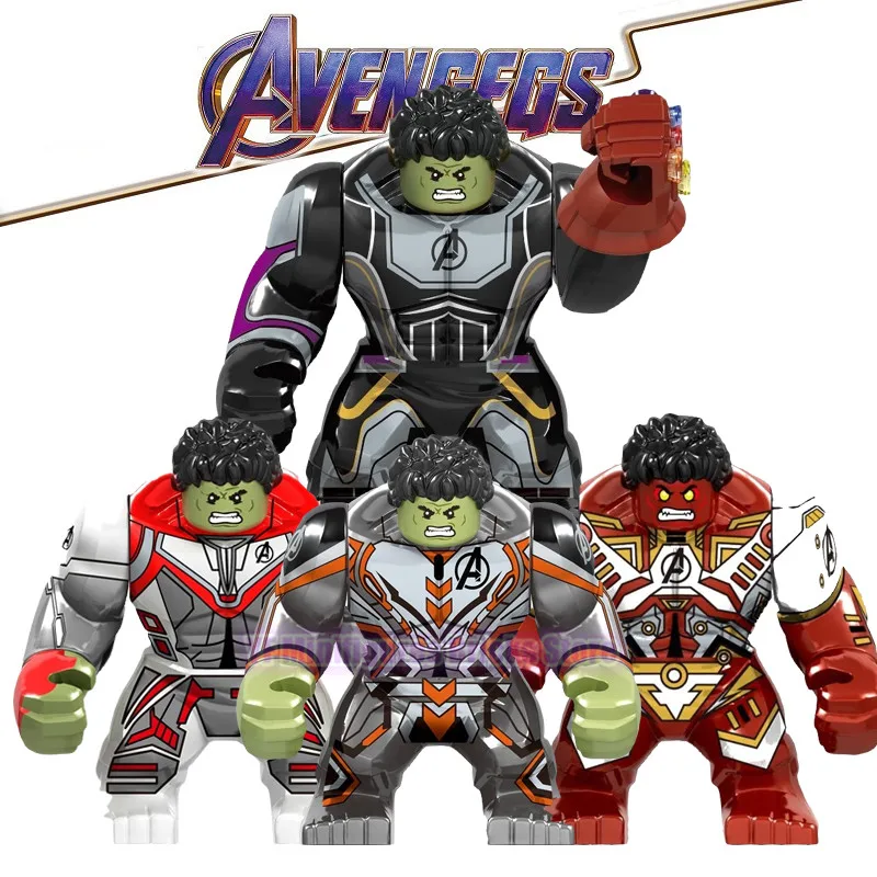 

Avengers 4 EndGame Big Size Legoed Marvel Hulk Infinity Gauntl Minifigured Building Blocks Action Figures Children Gift Toys