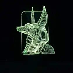 Специальные 3D Фараона гвардии модели led ночь стол настольные лампы как украшение дома