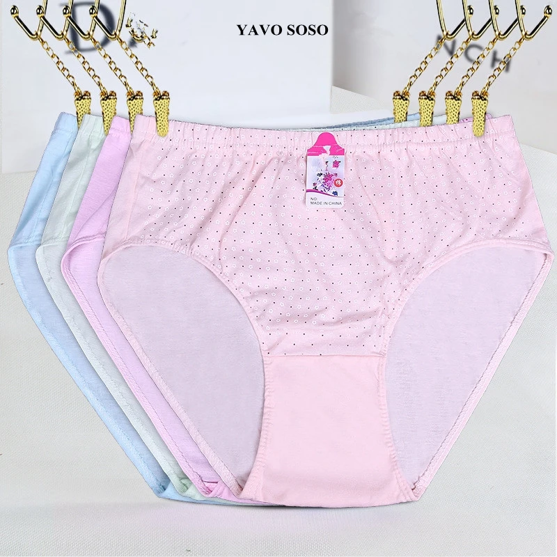 

YAVO SOSO New Arrival Briefs Women Cotton lingerie women's Panties Plus Size 5XL 6XL 7XL Big size Intimates Lady Underwears