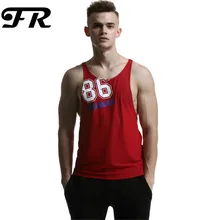 FR мужской сетчатый домашний дышащий жилет, Мужская Летняя мода хлопок удобный Европейский стильный принт майки