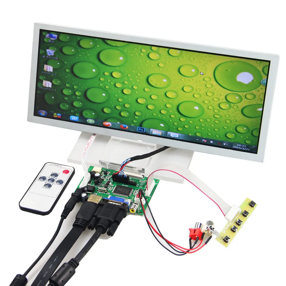 Для ЖК контроллера 12 3 дюйма LQ123K1LG03 1280*480 + HDMI VGA AV комплект монитора платы привода|kit