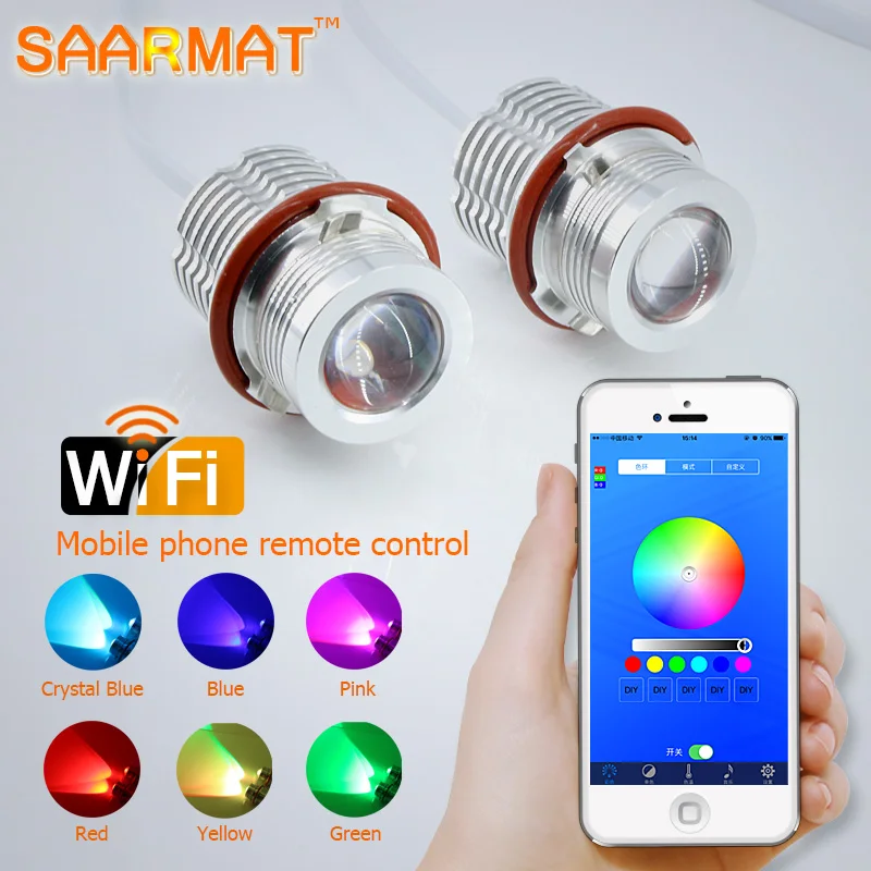 

1 Set Wifi Colors LED car-styling Angel Eyes Demon eyes Headlights No error 12V For BMW E39 E53 E60 E61 E63 E64 E65 E66 E83 E87