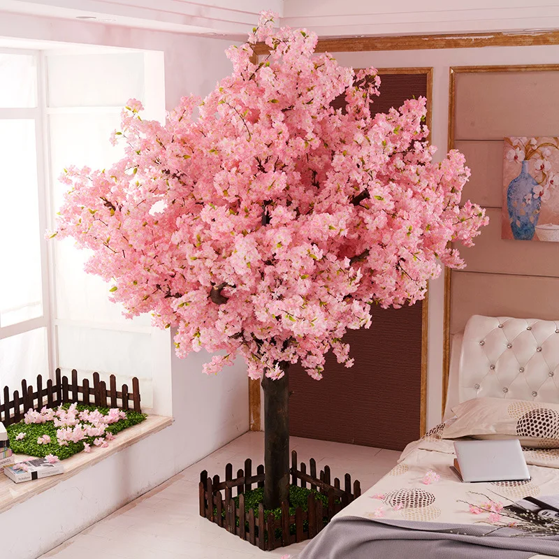 7 piezas ramo de flores de boda flor artificial flor Cerezo diseño arte estilo seda decoración interior flores Rama