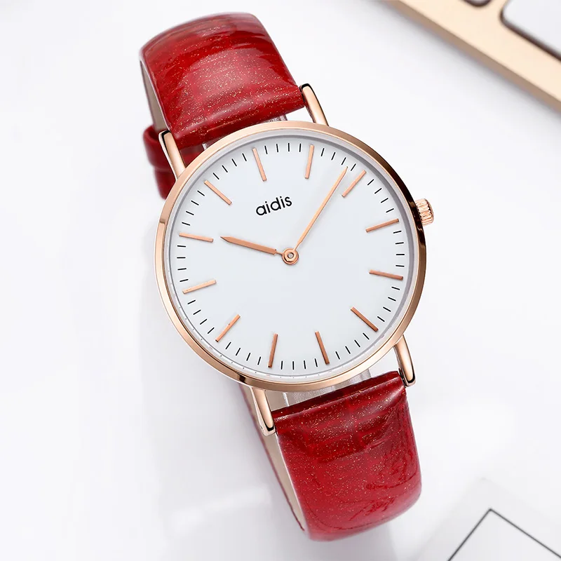 

Genuine Leather Female Quartz Watch Top Brand Fashion Ladies Watches Women Thin Casual Strap Watch Reloj Mujer