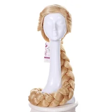 Luxury for Braiding Cosplay Princess 3X Braided Extra Long 140cm Blonde Color Synthetic Wig