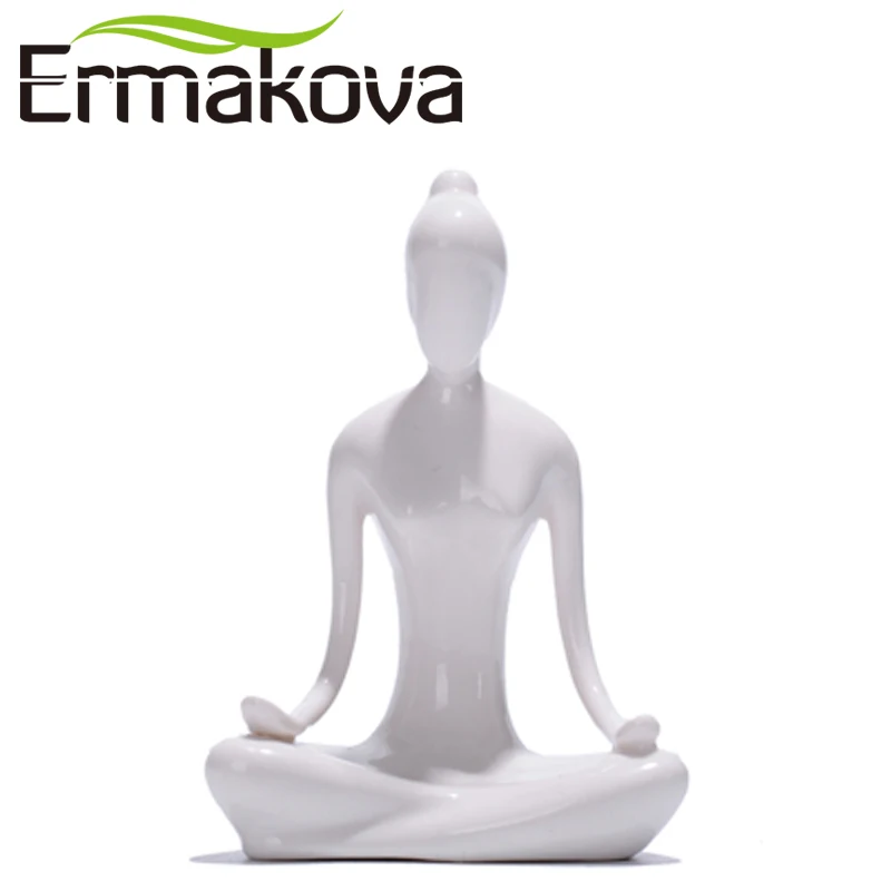 Ермакова фарфоровая керамическая поза для йоги фигурка Йога статуя медитация Йога Студия подарок украшение женская статуя