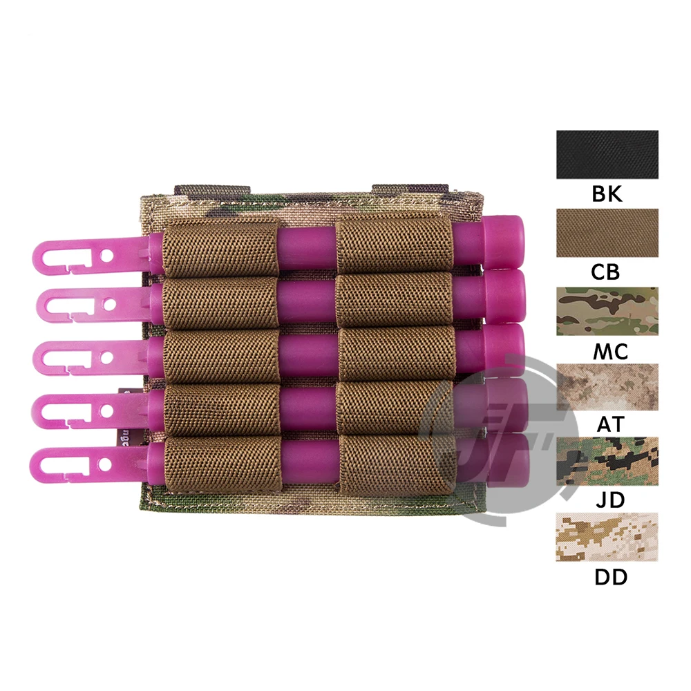 

Emerson Tactical Military MOLLE Belt Glowing Light Stick Pouch EmersonGear 10 Round Elastic Nylon Shotgun Shell Case Holder