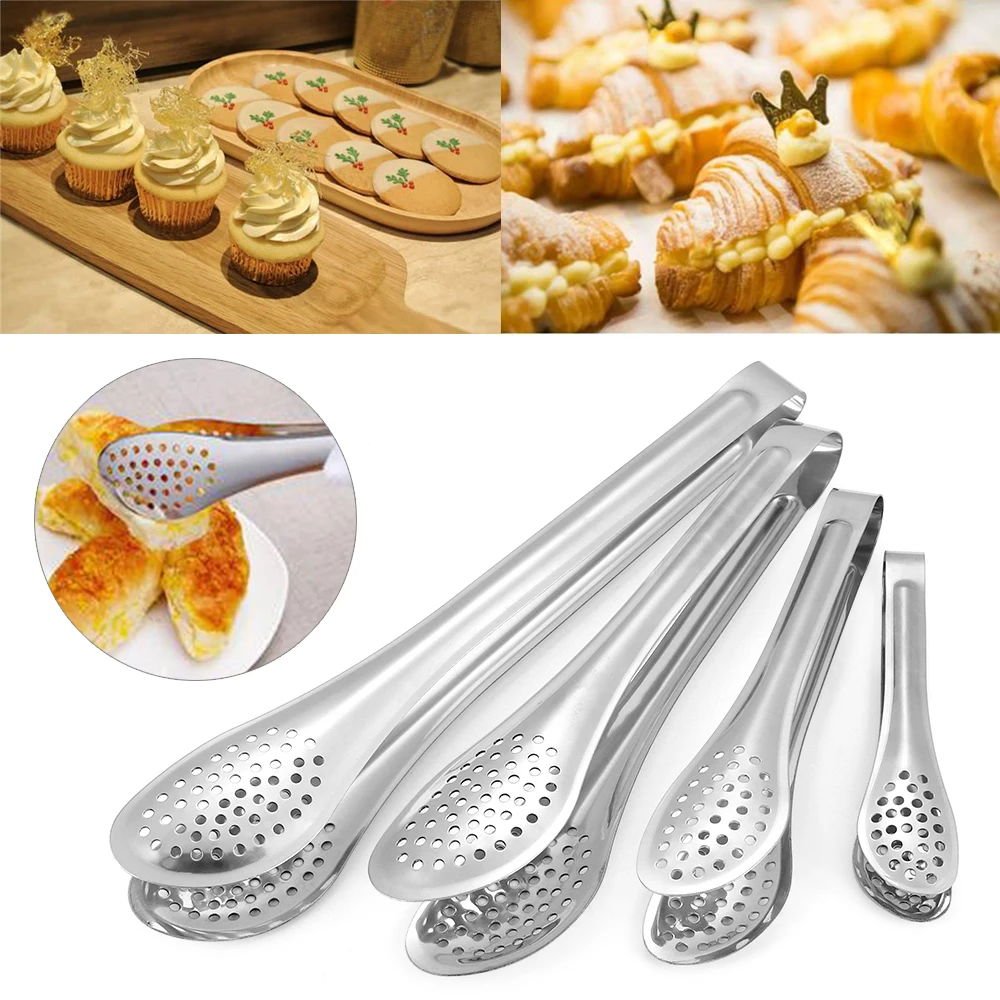 

1PC Multifunction Food Tongs Non-stick BBQ Kitchen Cooking For Cake Steak Serving Utensil Kitchen Tools Anti-heat Food Tong