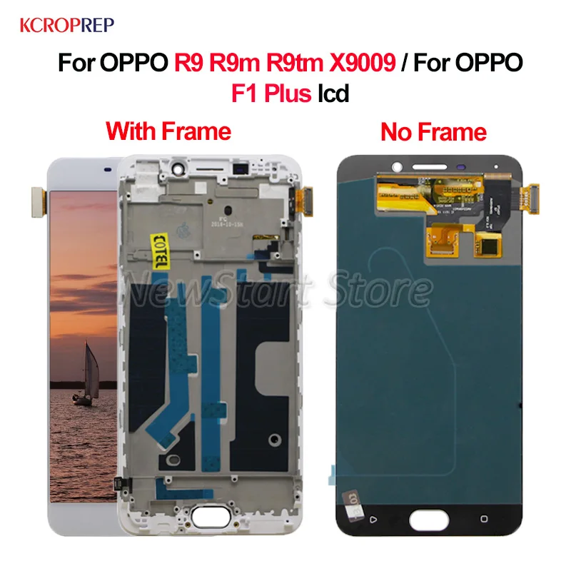 

5.5" For OPPO R9 LCD Display Touch Screen Digitizer Assembly 100% New For OPPO R9 R9m R9tm X9009 For OPPO F1 Plus lcd White