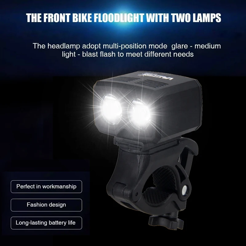 Flash Deal Mini Aluminum USB Rechargeable Front Bike Light 2X XM-L T6 LED Lamp 5 Modes Headlamp with Multi-color Safety Warning Taillight 0