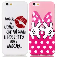 Nova Alta Qualidade Sexy Lip Vintage Eólias Sinos Coruja Minnie Borracha TPU Telefone casos capa para iphone 5 5g 5S se 6 6g 6 s 6 mais 5.5