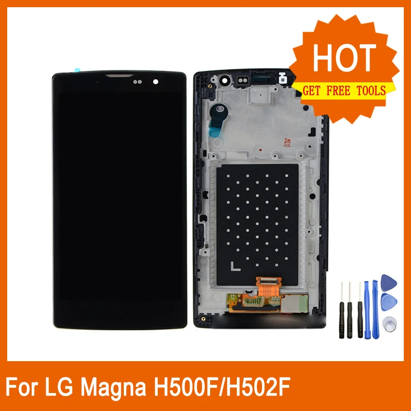 

For LG Magna Lte G4C H502F H500F H500R H500N Original LCD Mobile Phone Screen H502 Display Monitor Touch Assembly with frame