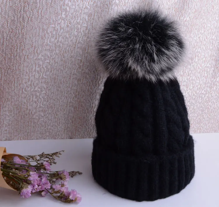 winter hat female winter cap hat with pompon knitted caps women beanie female hats for women pom pom hat