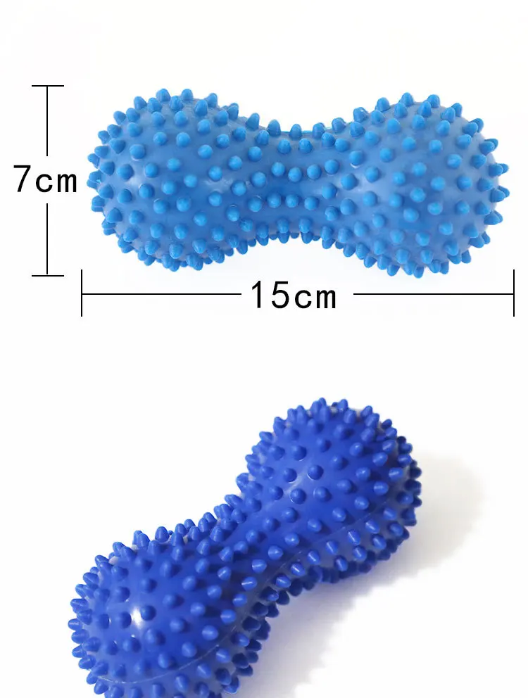 Арахисовая форма Массаж Йога Спорт Фитнес мяч Прочный ПВХ снятие стресса тела рук ноги колючий массажер триггер точка боль ног