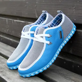 

Merkmak New Fashion Canvas Men Shoes Brand Men's Flats Breathable Lace-up Business Shoes High Quality Plus Big Size 39-46