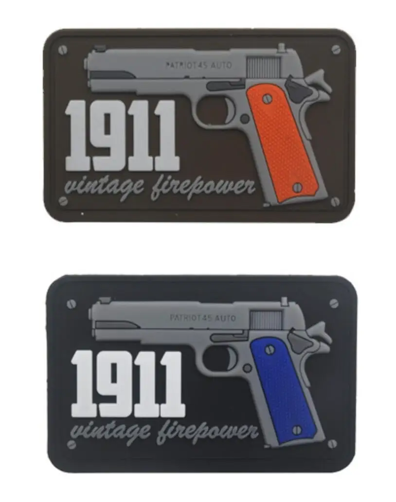 1911 Vintage Firepower pvc Patch Rubber 3D Gun Tactical Patches