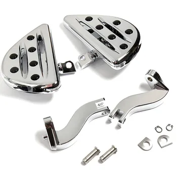 

Rear Shallow Cut Chrome Floorboards&Passenger Mounting For Harley FLHX FLHR 93-13 14 15 16 17 Model