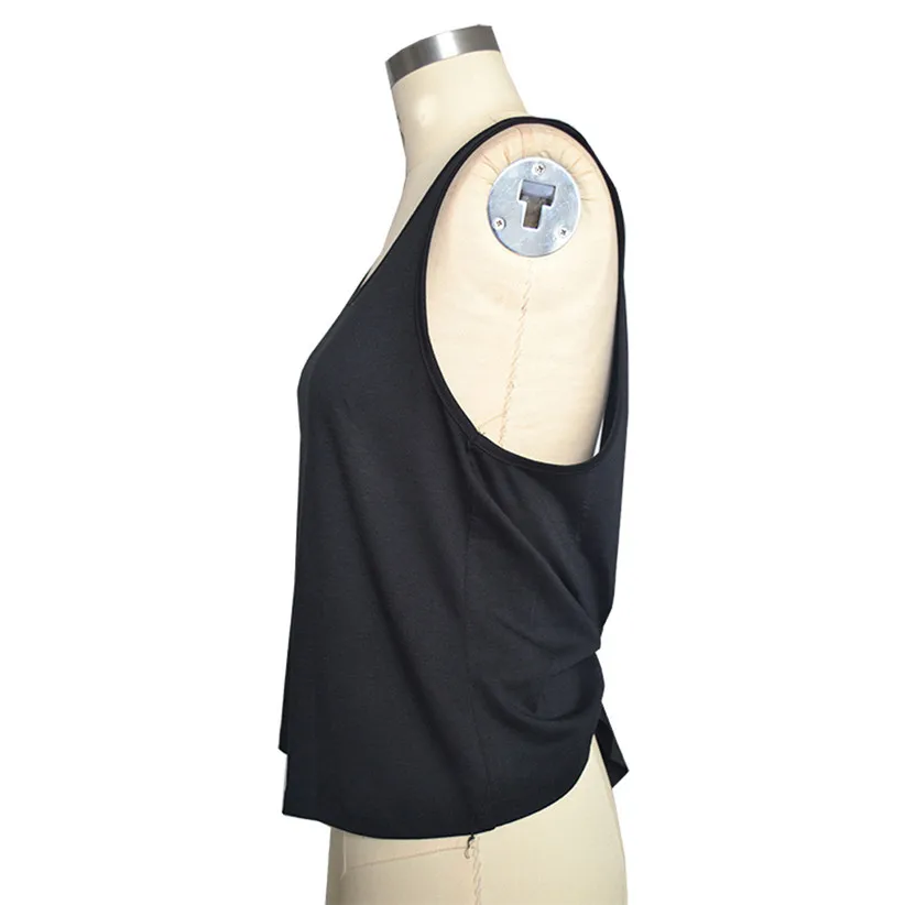 Открытая спина дизайн Chamsgend рубашка женская сексуальная майка без рукавов жилет Блузка Рубашки 80320