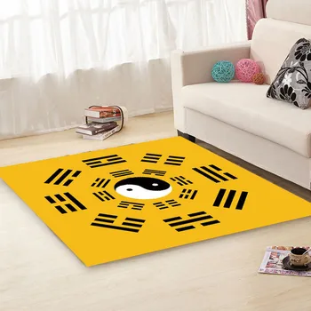 

Taoist gossip Taiji printed carpet Buddhist Taoist Meditating on a practice carpets for Living room bedroom decor rug Can Custom