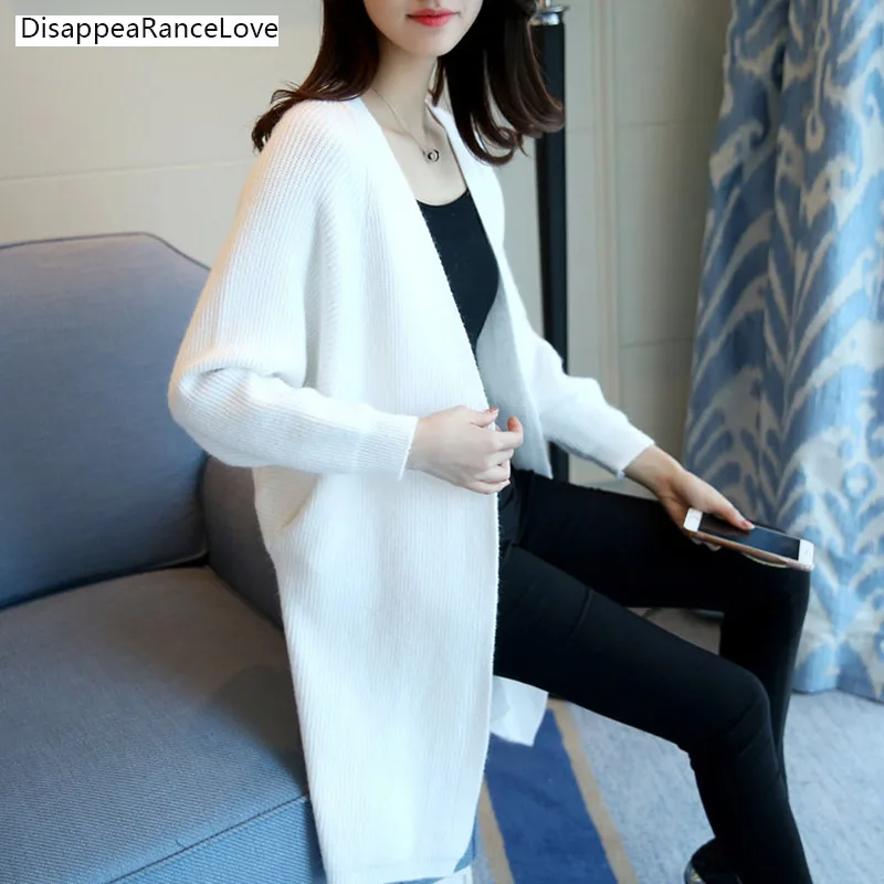 

Women Long Sweater Cardigan Fashion Autumn Winter Long Sleeve Loose Thick Knitted Long Cardigan Women Sweaters Coats Pull Femme