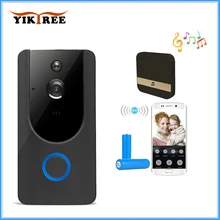 Yiktree 720P HD беспроводной wifi-звонок батарея дверная камера двухсторонняя аудио домофон IP дверной звонок Домашняя безопасность поддержка адаптер переменного тока
